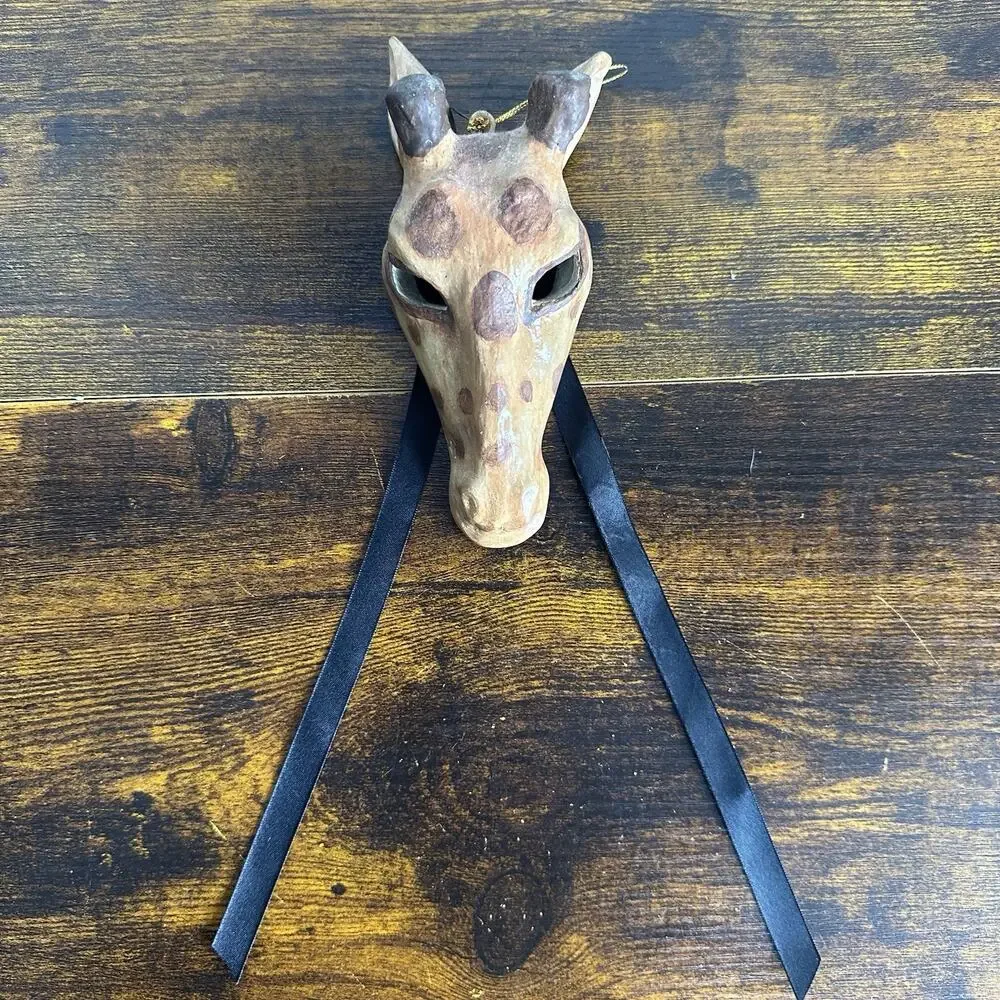 Katherine’s Collection African Safari Animal Masquerade Mask Ornaments Lot Of 3